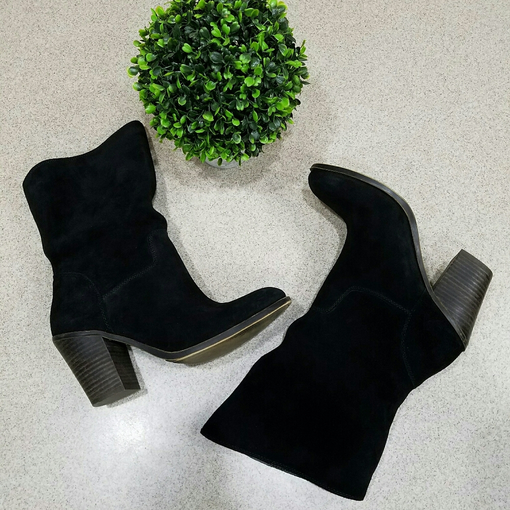 Lucky Brand Embrleigh Ankle Suede Leather Boots 10
